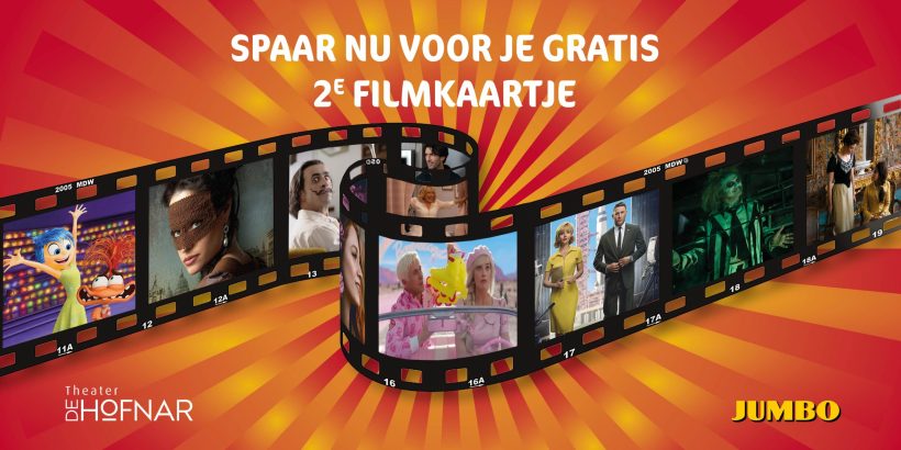 Spaar nu voor je gratis 2e filmkaartje